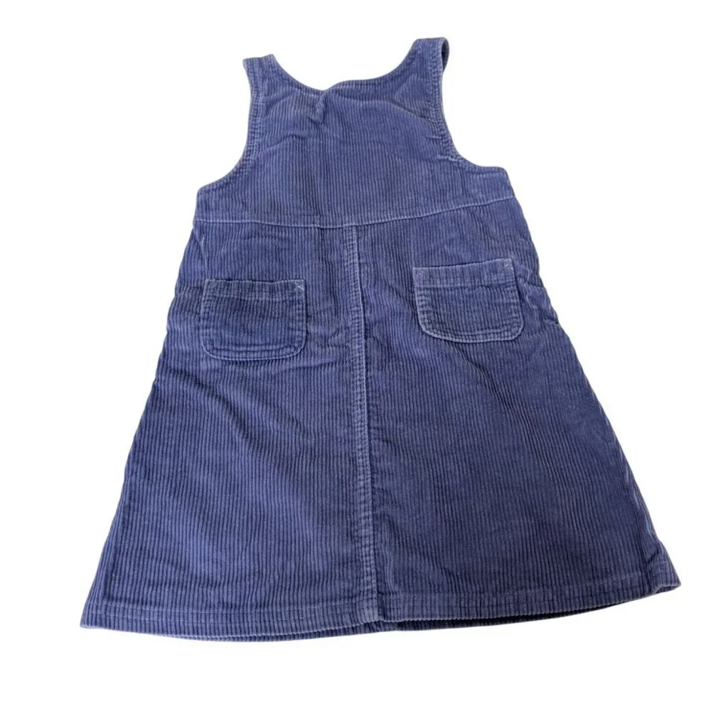 Vintage Oshkosh Bgosh Corduroy Overall Dress Girls Size 6X Purple Made in USA